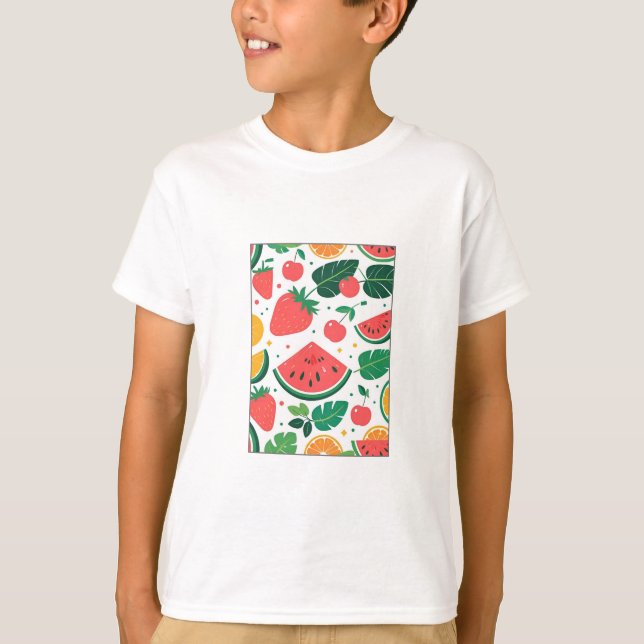 Sweet Summer Fruits Design T Shirt (Framsida)