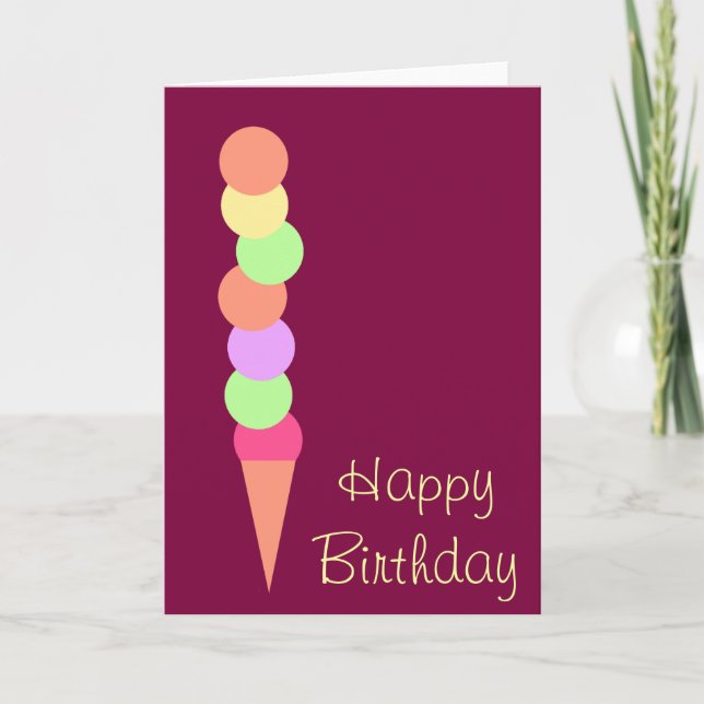 Sweet Summer Ice Cream Kort (Framsida)