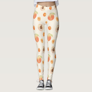 Sweet Summer Peach Mönster Large Leggings