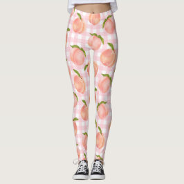 Sweet Summer Peach Mönster Large Leggings