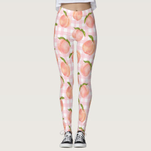 Sweet Summer Peach Mönster Large Leggings