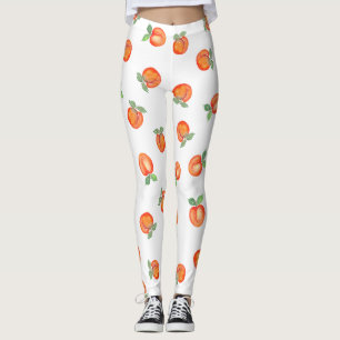 Sweet Summer Peach Mönster Large Leggings