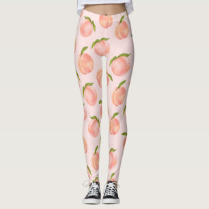 Sweet Summer Peach Mönster Large Leggings