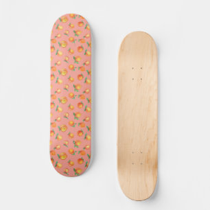 Sweet Summer Peach Mönster Mini Skateboard Bräda 18,5 Cm