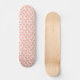 Sweet Summer Peach Mönster Mini Skateboard Bräda 18,5 Cm