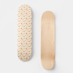 Sweet Summer Peach Mönster Mini Skateboard Bräda 18,5 Cm