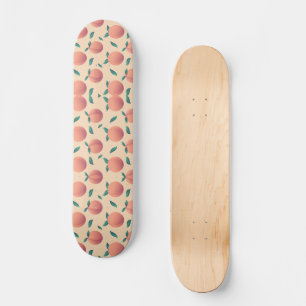 Sweet Summer Peach Mönster Mini Skateboard Bräda 18,5 Cm