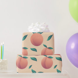 Sweet Summer Peach Mönster Presentpapper