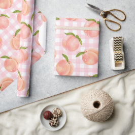 Sweet Summer Peach Mönster Presentpapper