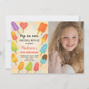 Sweet Summer Popsicle Birthday Inbjudan