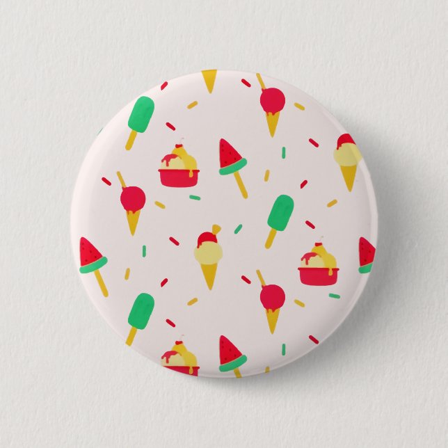Sweet Summer Roligt Rainbow Ice Cream Sprinkles Knapp (Framsida)