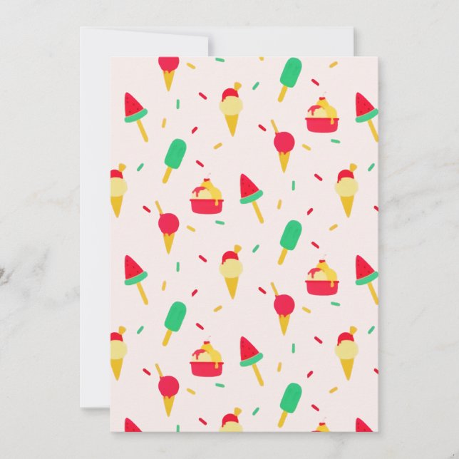 Sweet Summer Roligt Rainbow Ice Cream Sprinkles Meddelande (Framsida)
