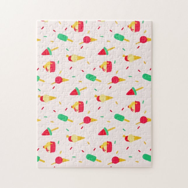 Sweet Summer Roligt Rainbow Ice Cream Sprinkles Pussel (Vertikal)