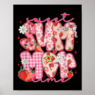 Sweet Summer Strawberry Summer Vibes Hej Su Poster