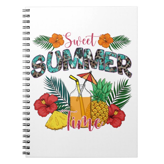 Sweet Summer Time Beach | Tropiska ön Anteckningsbok (Framsidan)