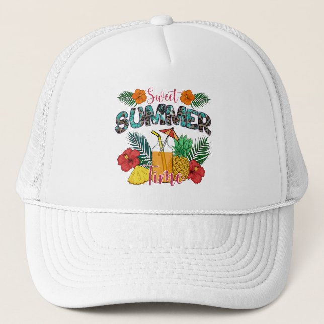 Sweet Summer Time Beach | Tropiska ön Keps (Framsida)