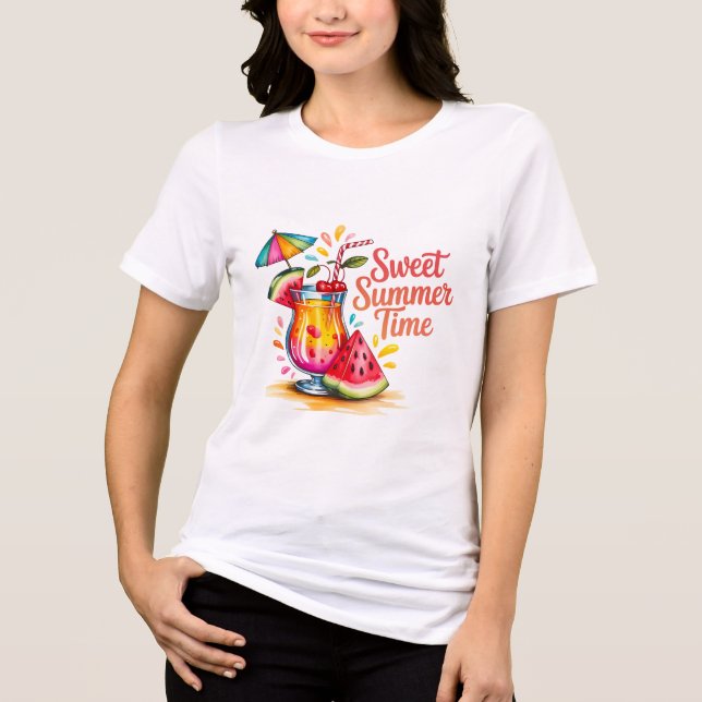 Sweet Summer Time Tee- Blissful Warm Weather  T Shirt (Framsida)