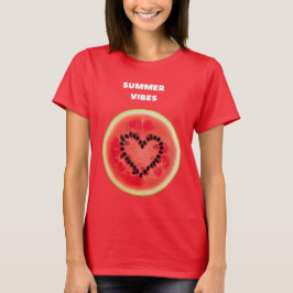 Sweet Summer Vibes - Watermelon Heart T Shirt