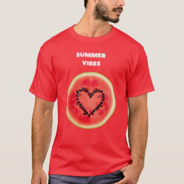 Sweet Summer Vibes - Watermelon Heart T Shirt