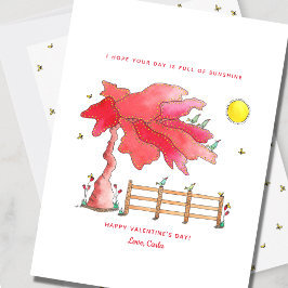 Sweet Sunny Valentine Holiday Card Julkort