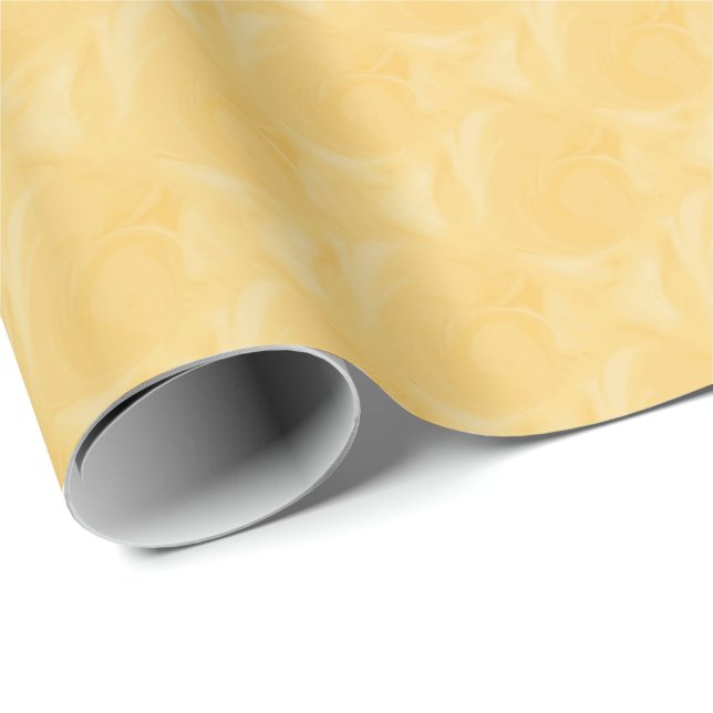 Sweet Sunshine Gult Swirls Presentpapper (Rullad Hörn)