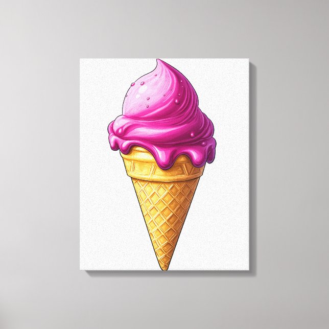 Sweet Swirl - Ice Cream Art Print Canvastryck (Framsida)