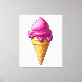 Sweet Swirl - Ice Cream Art Print Canvastryck