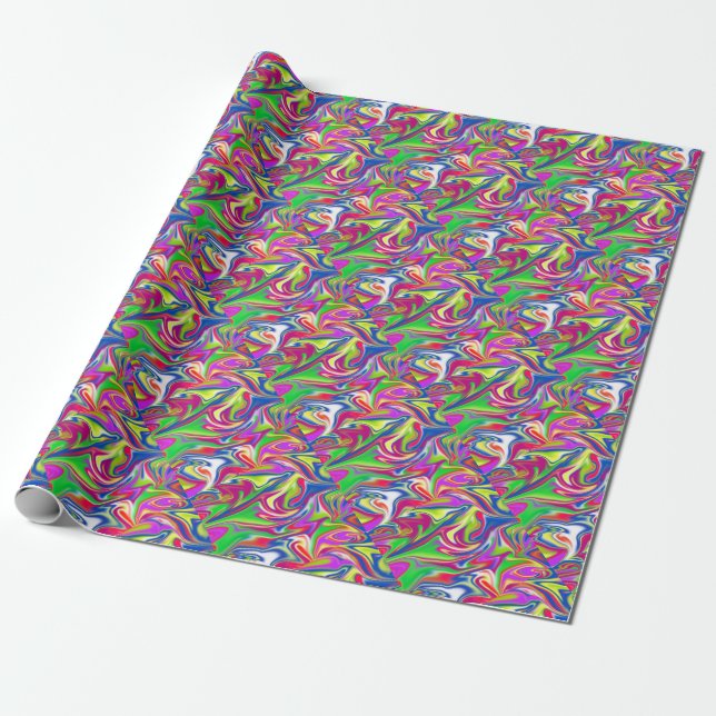 "Sweet Swirls: Bubblegum Marble Delight" Presentpapper (Utrullad)