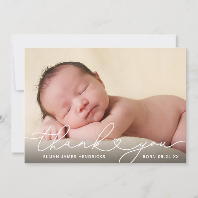 Sweet Tack Photo Birth Announcement Inbjudningar (Framsida)