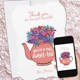 Sweet Tea Blommigt Tekanna - tackkort Kort