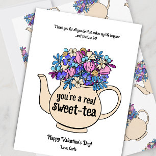 Sweet Tea Illustrated Valentine Day Julkort