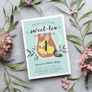 Sweet Tea Inbjudan till Barns födelsedag-part
