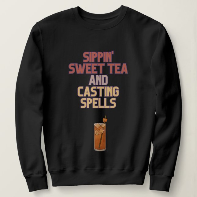 Sweet Tea och Spådomarna Southern Witchy Humor T Shirt (Design framsida)