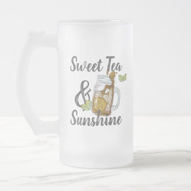 Sweet Tea och Sunshine Frostat Ölglas (Vänster)