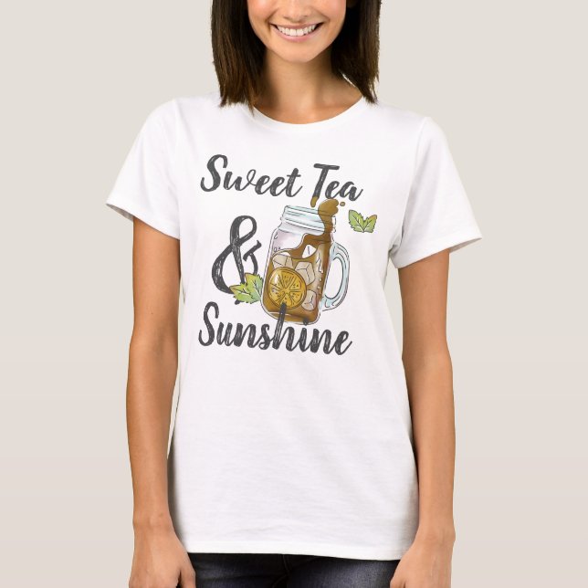 Sweet Tea och Sunshine T Shirt (Framsida)