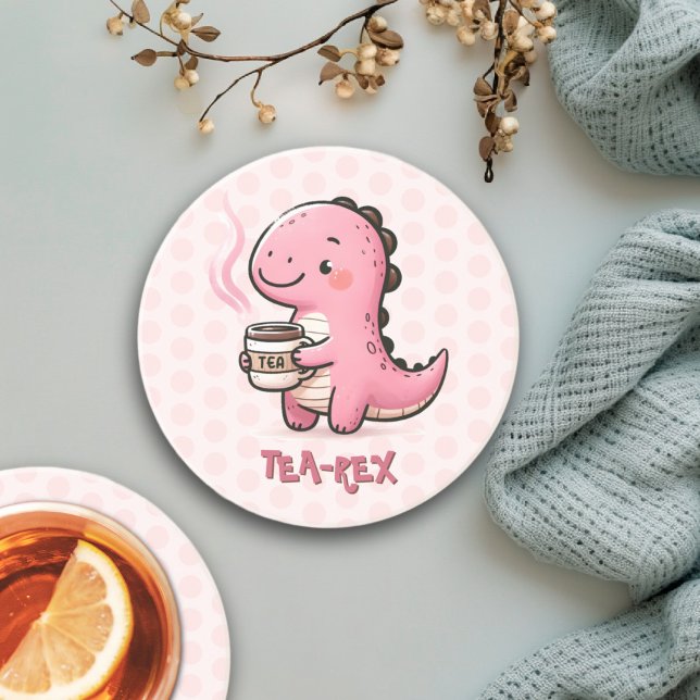 Sweet Tea-Rex anpassade Dinosaur Animal Pun Underlägg (Sweet Tea-Rex Customizable Dinosaur Animal Pun coaster)