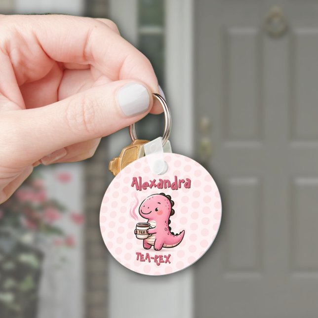 Sweet Tea-Rex Personlig Dinosaur Animal Pun Nyckelring (Sweet Tea-Rex Personalized Dinosaur Animal Pun Keychain)