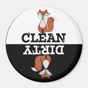 Sweet Tecknad Red Fox Dishwasher Magnet