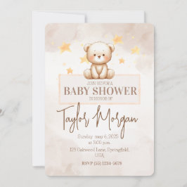 Sweet Teddy Bear Baby Shower Inbjudningar