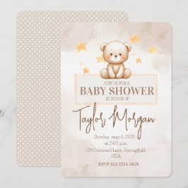 Sweet Teddy Bear Baby Shower Inbjudningar