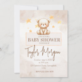 Sweet Teddy Bear Baby Shower Inbjudningar