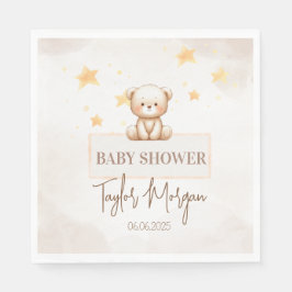 Sweet Teddy Bear Baby Shower Pappersservett