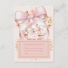 Sweet Teddy Bear Nursery Floral Insert Tilläggskort