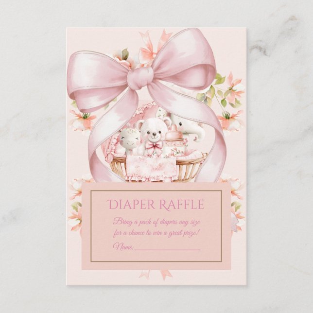 Sweet Teddy Bear Nursery Floral Insert Tilläggskort (Framsida)