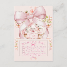 Sweet Teddy Bear Nursery Floral Insert Tilläggskort