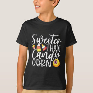 Sweet Than Candy corn Superskoj Halloween Candy Co T Shirt