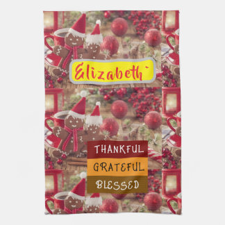 "Sweet & Thankful Holiday Vibes"Kitchen Towels Kökshandduk