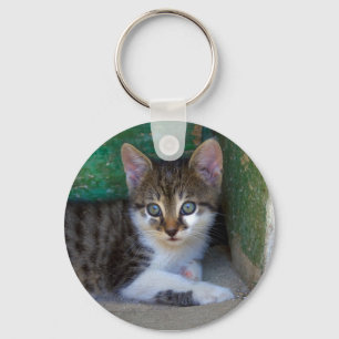 Sweet Tiger Cat Baby Nyckelring