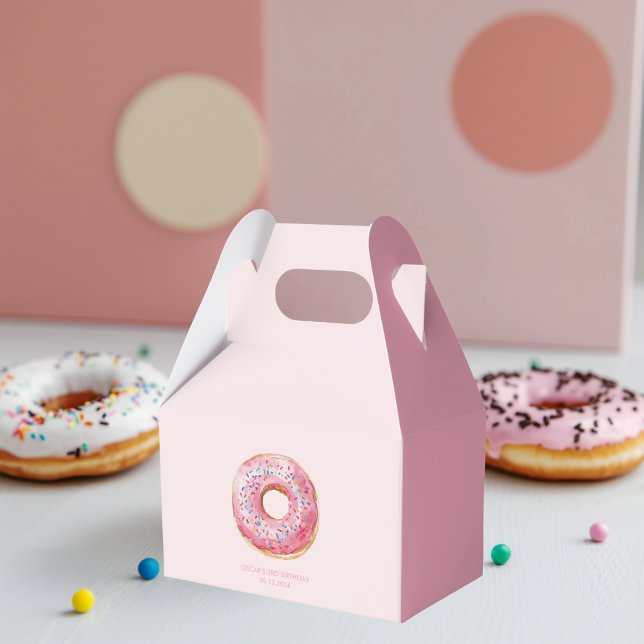 Sweet Time Pastel Rosa Donut Birthday Presentaskar (Skapare uppladdad)