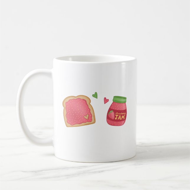 Sweet Toast och Strawberry Sylt Kaffemugg (Vänster)